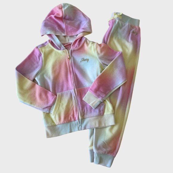 Girls Juicy Couture Pastel Sweatsuit, Size 7 - Picture 1 of 8